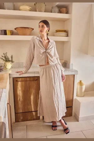 BUBBLEROOM Structured Maxi Skirt S