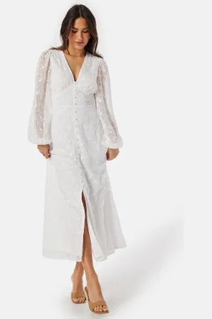 BUBBLEROOM Embroidered Midi Dress 44