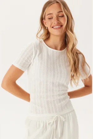 VILA Vikassie S/S POINTELLE TOP PO XS