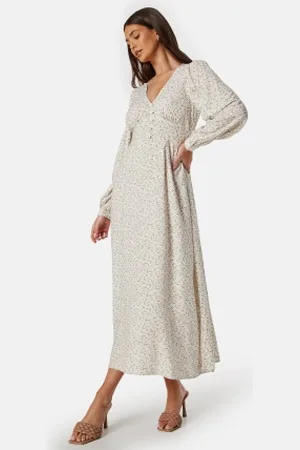 BUBBLEROOM Viscose V-neck Maxi Dress 42