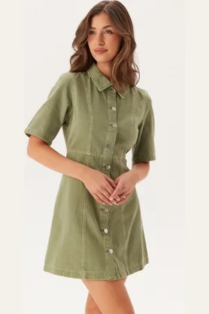 Pieces® Onlsilla 2/4 SHORT BUTTON DRES XS