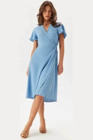 VILA Vilovie S/S Wrap Midi Dress 38