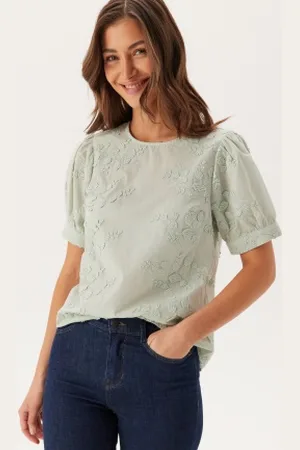 VILA Visonja O-neck S/S TOP/LN TOP/ 34