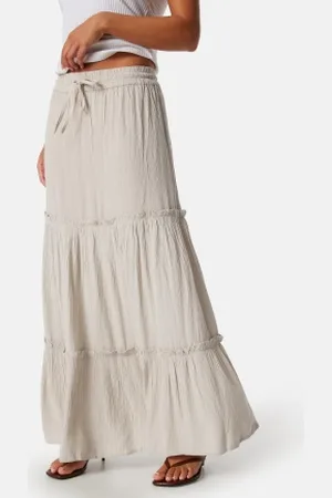 VILA Vimesa High Waist long skirt Feather Gray 34