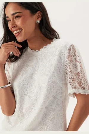 Pieces® Pcolline Ss Lace Top XS