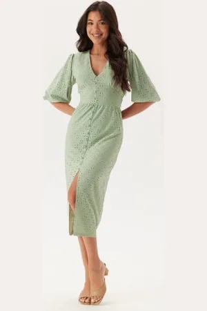 BUBBLEROOM Broderie Anglaise Puff Sleeve Dress XS