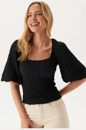 BUBBLEROOM Square Neck Volume Sleeve Top XS