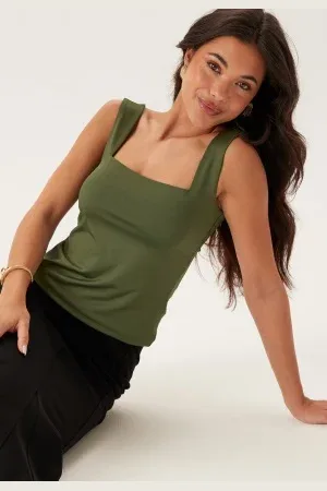 BUBBLEROOM Square Neck Top XS