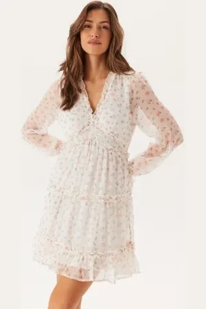VERO MODA Vmsmilla LS frill short dress M