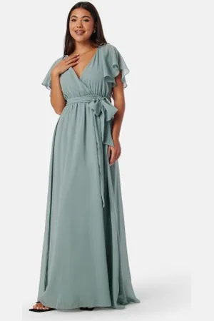 Goddiva Flutter Chiffon Maxi Dress XL (UK16)