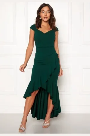 Goddiva Wrap Front Frill Dress M (UK12)