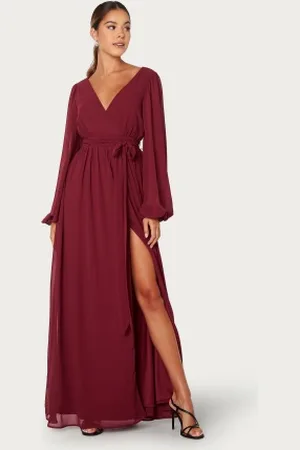 Goddiva Long Sleeve Chiffon Dress XS (UK8)
