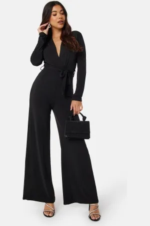 John Zack Deep V Wide Leg Jumpsuit XXS (UK6)