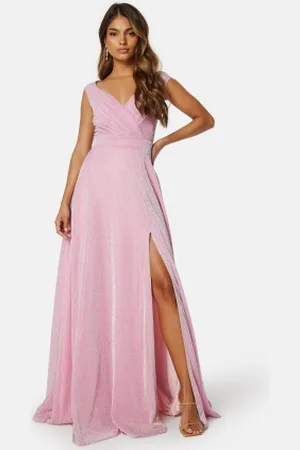 Goddiva Glitter Wrap Maxi Dress S (UK10)