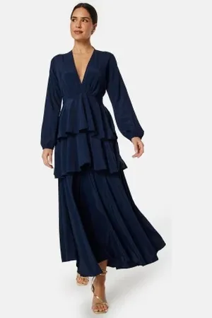John Zack Long Sleeve Tiered Maxi Dress XXL (UK18)