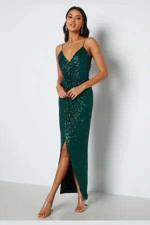 BUBBLEROOM Charlotte Sequin Gown 46