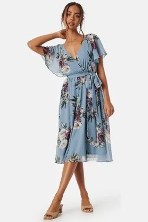 Goddiva Flutter Floral Midi Dress XXS (UK6)