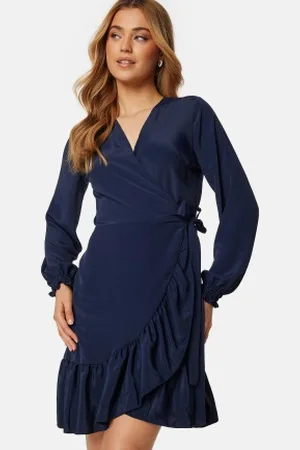 John Zack Frilly Wrap Mini Dress XS (UK8)