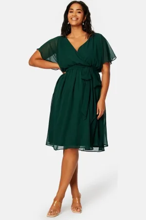 Goddiva Flutter Sleeve Chiffon Midi Dress 44 (UK16)