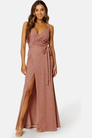 Goddiva Glitter Wrap Front Maxi Dress XXS (UK6)