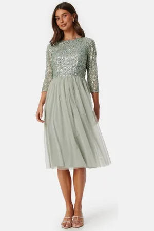 Angeleye Sequin Bodice Mid Dress XS (UK8)