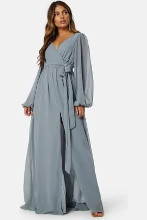 Goddiva Long Sleeve Chiffon Dress S (UK10)