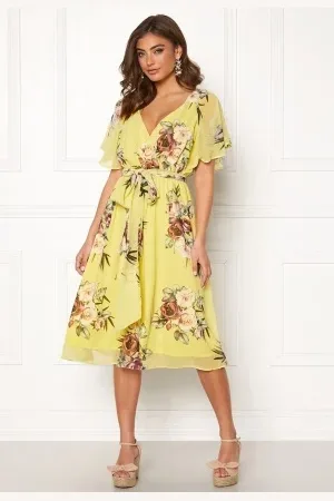 Goddiva Flutter Floral Midi Dress XS (UK8)