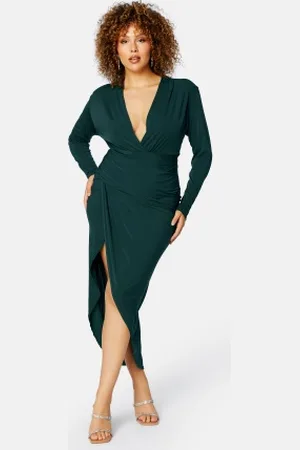 John Zack Long Sleeve Rouch Curve Dress 54 (UK26)