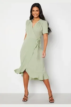 John Zack Short Sleeve Wrap Dress XXS (UK6)