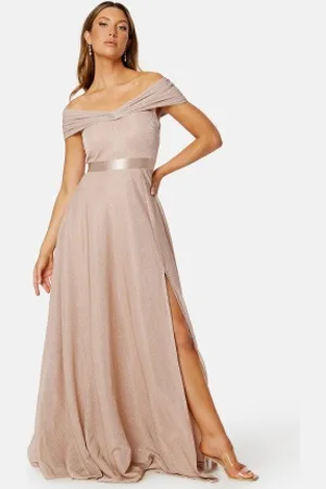Goddiva Glitter Bardot Maxi Dress XS (UK8)