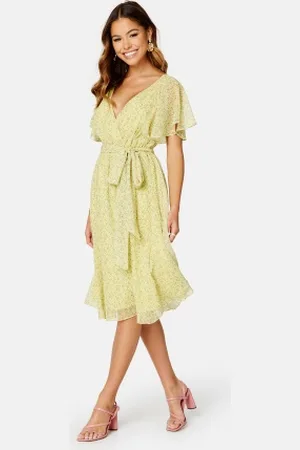 Goddiva Ditsy Flutter Sleeve Midi Dress XS (UK8)