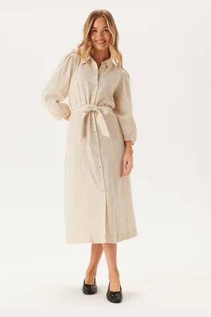 Y.A.S Flaxy 3/4 LINEN SHIRT DRESS