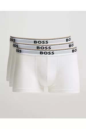 BOSS Miehet Bokserit - 3-Pack Trunk Boxer Shorts White