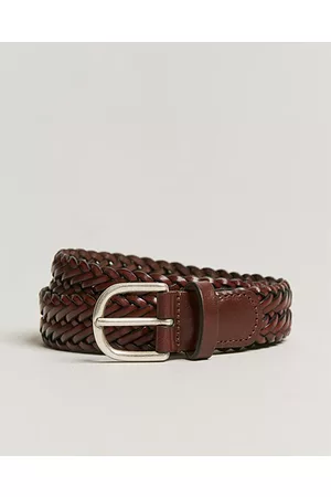 Anderson's Miehet Vyöt - Woven Leather Belt 3 cm Cognac