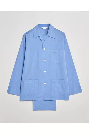 DEREK ROSE Miehet Pyjamat - Cotton Pyjama Set Blue