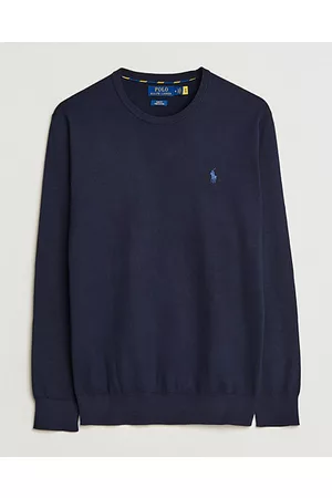 Ralph Lauren Miehet Neulepaidat - Pima Cotton Crew Neck Pullover Hunter Navy