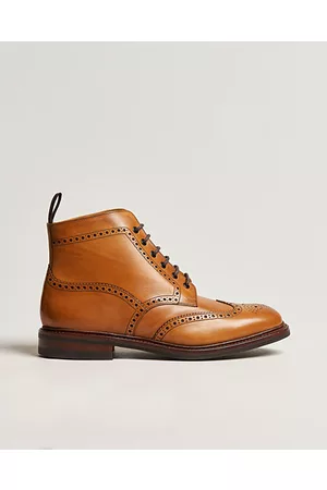 Loake Miehet Nilkkurit - Wolf Premium Fur Lined Brogue Tan Burnished Calf