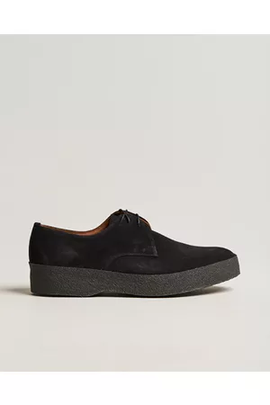 Sanders Gibson Lo Top Derby Black Suede