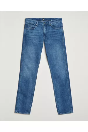 HUGO BOSS Miehet Slim Fit Farkut - Delaware Slim Fit Stretch Jeans Medium Blue