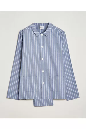 Nufferton Miehet Pyjamat - Uno Mini Stripe Pyjama Set Navy/White