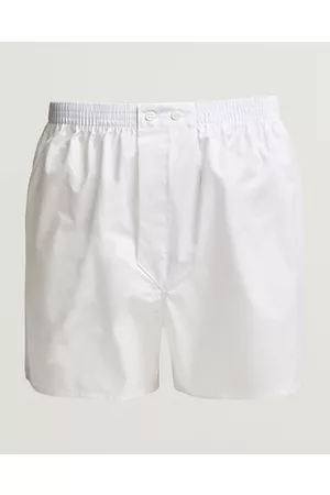 DEREK ROSE Classic Fit Cotton Boxer Shorts White