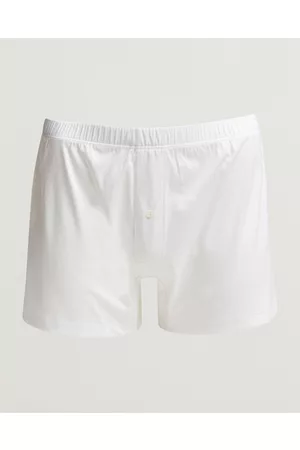 Zimmerli of Switzerland Miehet Bokserit - Sea Island Cotton Boxer Shorts White