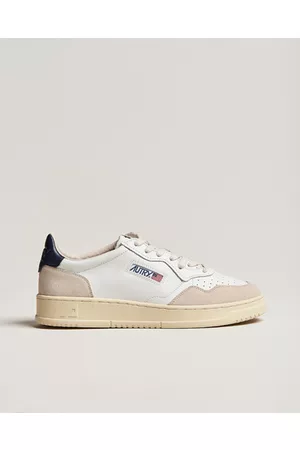 Autry Miehet Tennarit - Medalist Low Leather/Suede Sneaker White/Blue