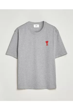 Ami Miehet T-paidat - Big Heart Short Sleeve T-Shirt Heather Grey
