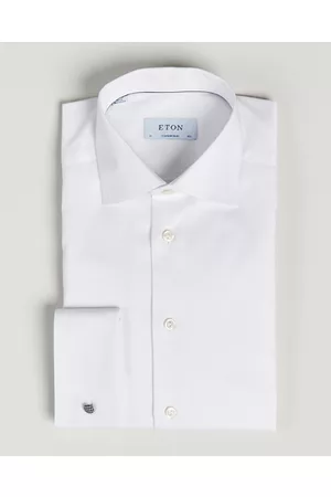 Eton Miehet Kauluspaidat - Contemporary Fit Shirt Double Cuff White