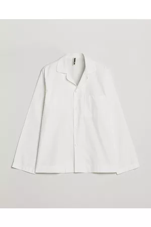 Tekla Poplin Pyjama Shirt Alabaster White