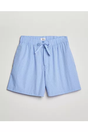 Tekla Miehet Pyjamat - Poplin Pyjama Shorts Pin Stripes