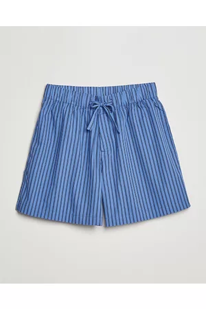 Tekla Miehet Pyjamat - Poplin Pyjama Shorts Boro Stripes
