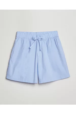 Tekla Poplin Pyjama Shorts Light Blue