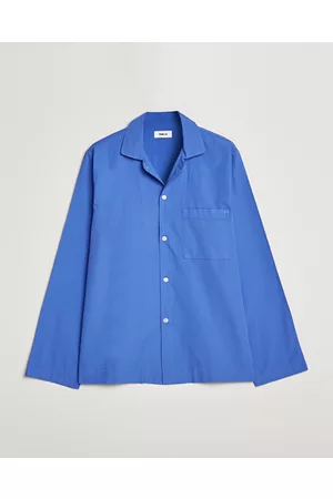 Tekla Miehet Pyjamat - Poplin Pyjama Shirt Royal Blue
